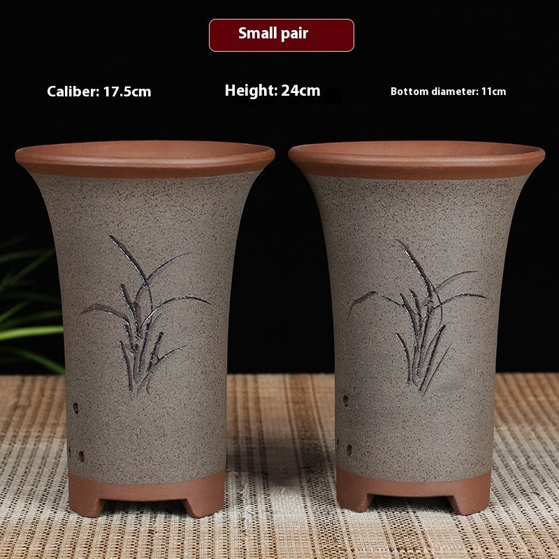 Large Diameter Orchid Pots Clivia Porcelain Minimalist