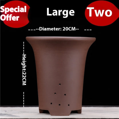 Purple Sand Flower Pot Extra Large Orchid Pots Ceramic Bonsai