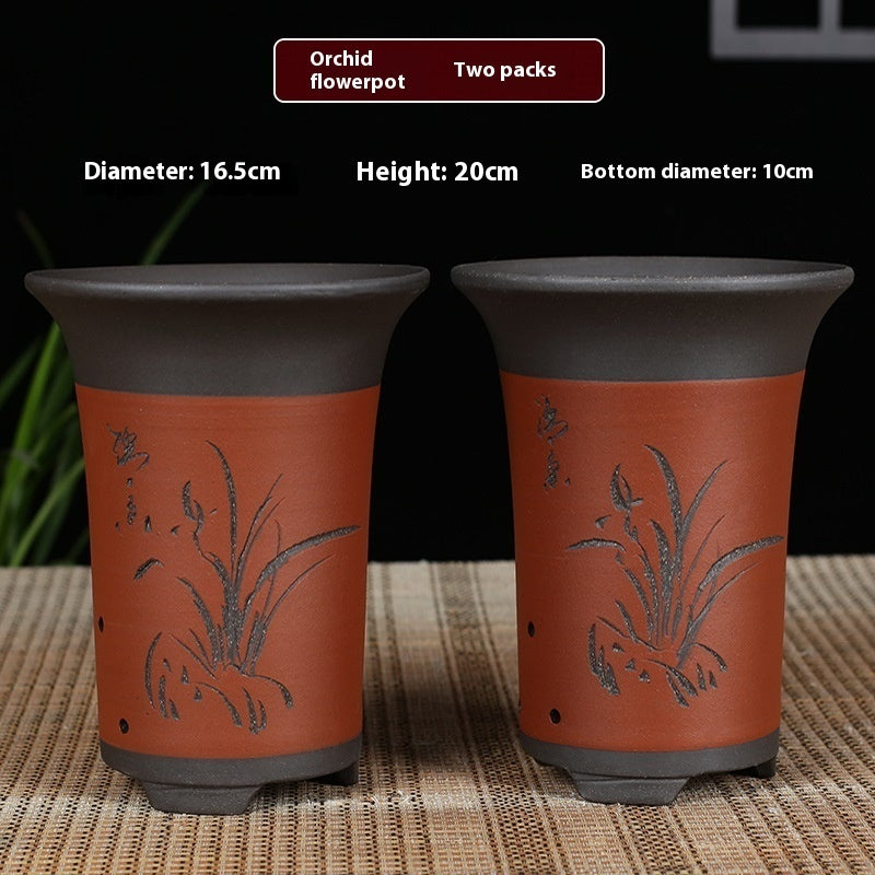 Large Diameter Orchid Pots Clivia Porcelain Minimalist