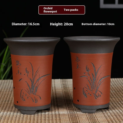 Large Diameter Orchid Pots Clivia Porcelain Minimalist