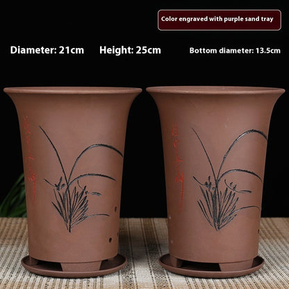 Large Diameter Orchid Pots Clivia Porcelain Minimalist