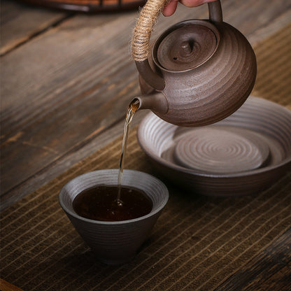 Kung Fu Tea Handle Pots Stoneware Teapots Ceramics Hand-held