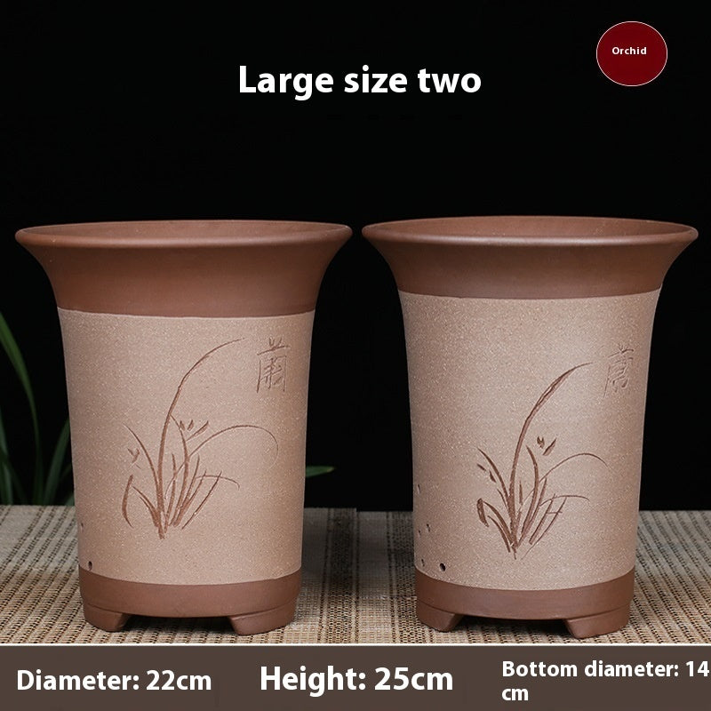 Large Diameter Orchid Pots Clivia Porcelain Minimalist