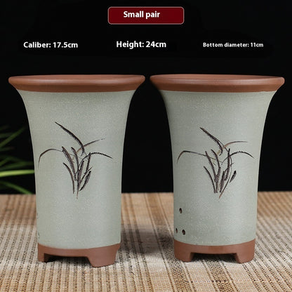 Large Diameter Orchid Pots Clivia Porcelain Minimalist