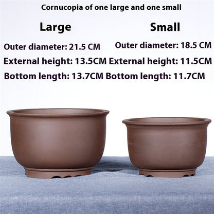 Purple Sand Flower Pot Extra Large Orchid Pots Ceramic Bonsai