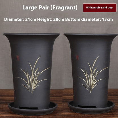 Large Diameter Orchid Pots Clivia Porcelain Minimalist