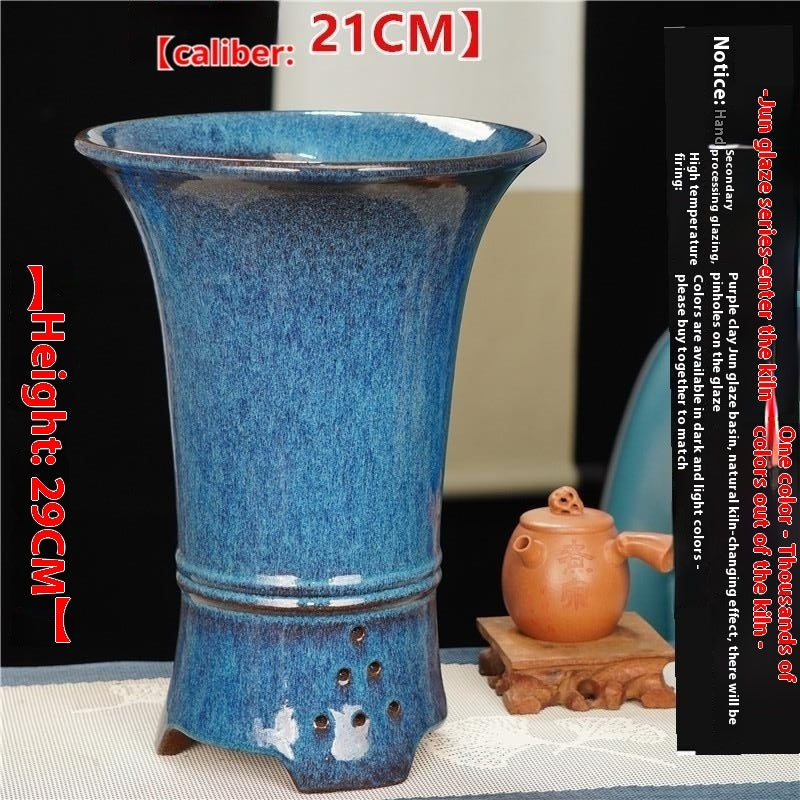 Purple Sand Flower Pot Extra Large Orchid Pots Ceramic Bonsai