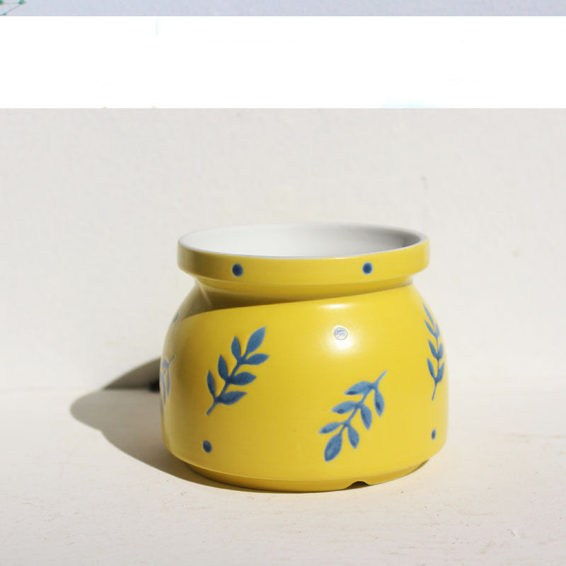 Household Ceramic Printed Hand-painted Succulent Flower Pots