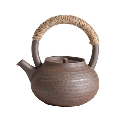 Kung Fu Tea Handle Pots Stoneware Teapots Ceramics Hand-held
