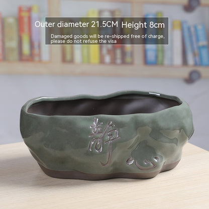 Creative Ceramic Retro Purple Sand For Succulent Flower Pots