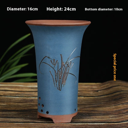 Large Diameter Orchid Pots Clivia Porcelain Minimalist