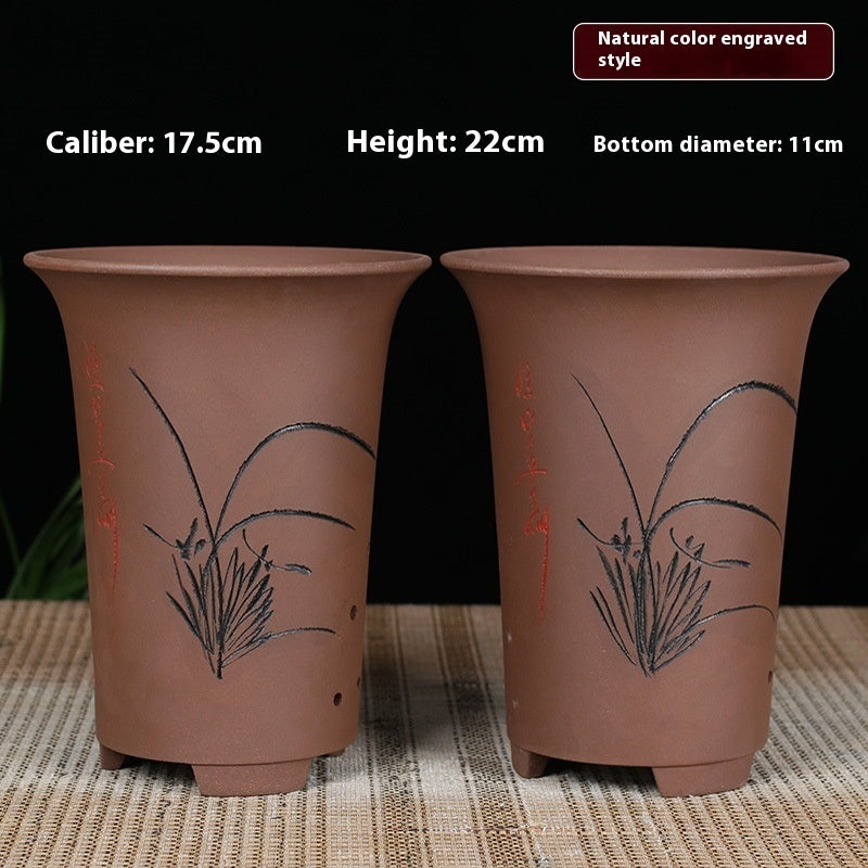 Large Diameter Orchid Pots Clivia Porcelain Minimalist