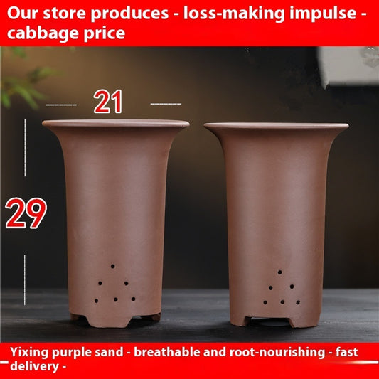 Purple Sand Flower Pot Extra Large Orchid Pots Ceramic Bonsai