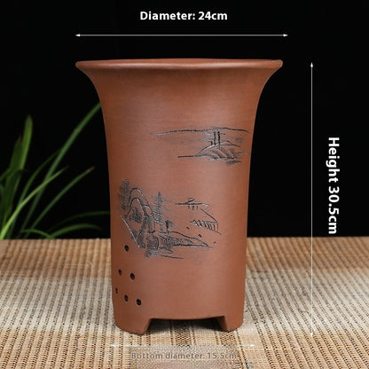 Large Diameter Orchid Pots Clivia Porcelain Minimalist