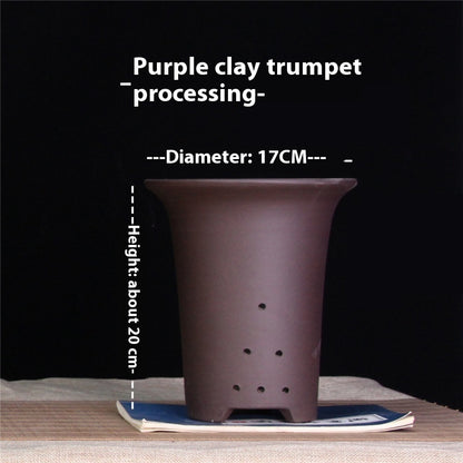 Purple Sand Flower Pot Extra Large Orchid Pots Ceramic Bonsai