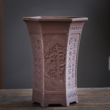Orchid Pots Ceramic Zisha Flowerpot Stoneware Breathable
