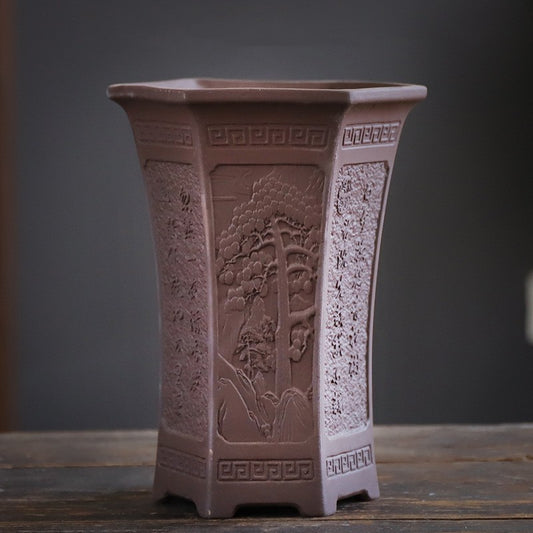 Orchid Pots Ceramic Zisha Flowerpot Stoneware Breathable