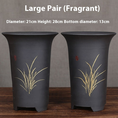 Large Diameter Orchid Pots Clivia Porcelain Minimalist