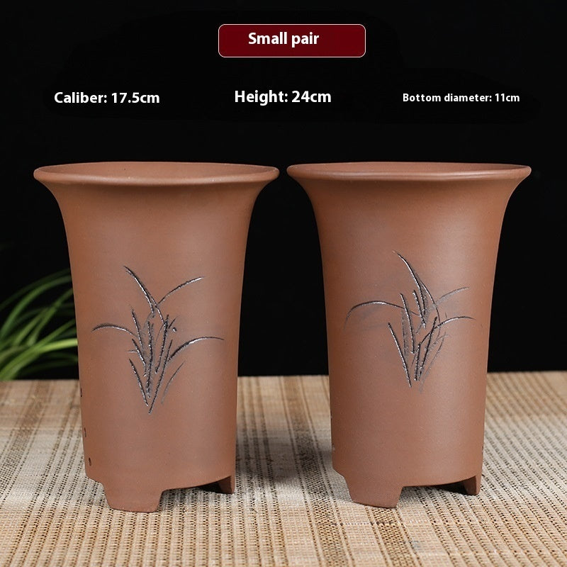 Large Diameter Orchid Pots Clivia Porcelain Minimalist