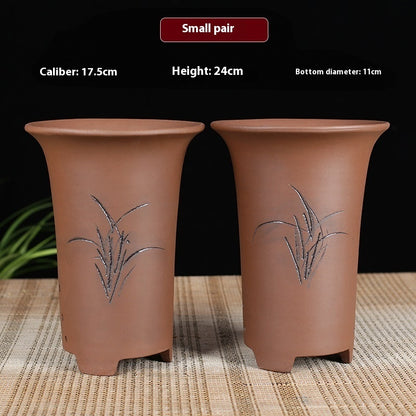 Large Diameter Orchid Pots Clivia Porcelain Minimalist