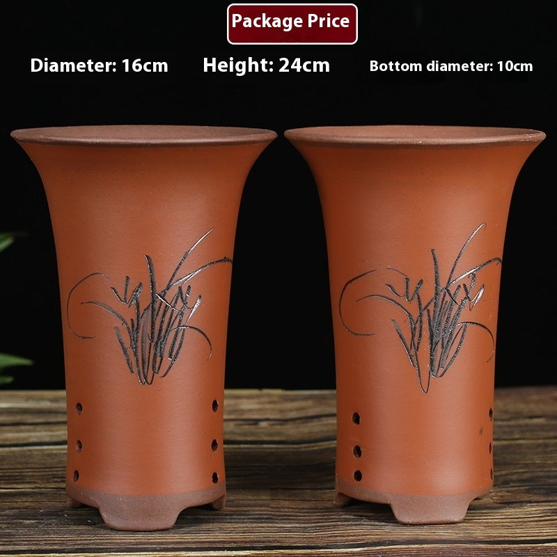 Large Diameter Orchid Pots Clivia Porcelain Minimalist