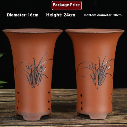 Large Diameter Orchid Pots Clivia Porcelain Minimalist