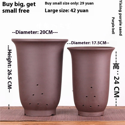 Purple Sand Flower Pot Extra Large Orchid Pots Ceramic Bonsai